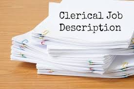 sample clerical job description