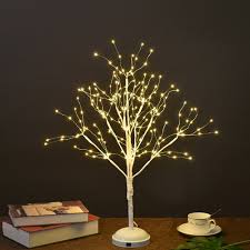 Lightshare 24 Inch Starlit Led Bonsai Tree Night Light Warm White 210 Led Lights Battery Powered Or Dc Adapter Included Christmas Tree Lightshare