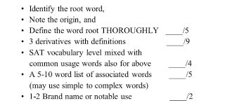voary quiz on sat root words ii