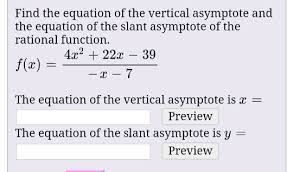 Equation Of The Vertical Asymptote
