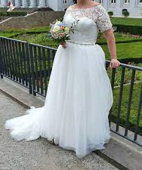 Letztlich wird der blick durch vielen. Brautkleid Hochzeitskleid Weiss Ivory Grosse 44 46 Wie Neu Ebay
