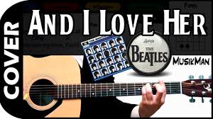 F#m c#m she gives me everything f#m c#m and tenderly f#m c#m the kiss my lover brings a b7 she brings to me. And I Love Her The Beatles Guitar Cover Musikman 002 Youtube