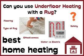 can i put a rug over underfloor heating