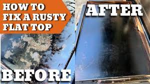 how to clean a rusty flat top grill