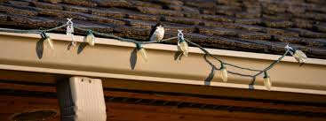 hang lights on gutters with guards