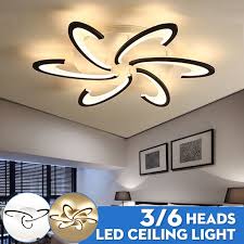 Cool ceiling lights are horizontally put in a ceiling so that they can give light in the house. Modern Windmill Shape Acrylic Led Ceiling Light Fixture Minimalis Flush Mount Art Lighting Fixture Led Pendant Light Chandelier Fixture Lamp For Living Room Home Dining Room Decor Walmart Com Walmart Com