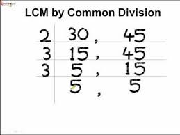 Math How To Find Lcm By Common Division Method English