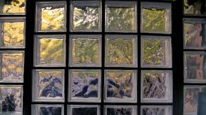 glass block window stock footage