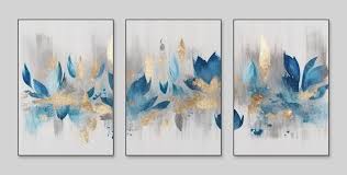 A Set Of 3 Abstract Art Paintings With