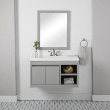 gray with cultured marble vanity top