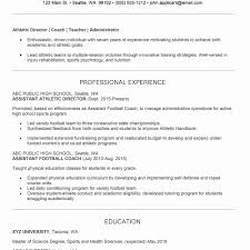 High School Coaching Resume Lovely Athletic Director Cover