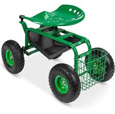 Rolling Garden Cart With Seat Heavy