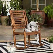 outdoor wood patio rocking chair in