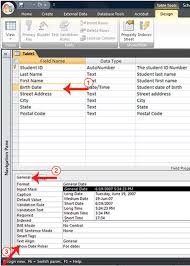 creating microsoft access tables