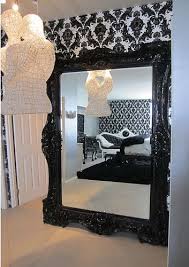 Black 7 Feet Baroque High Gloss Mirror