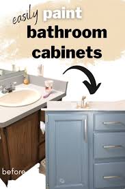 how to paint bathroom vanity cabinets