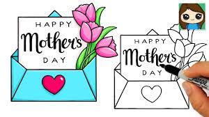 how to draw a happy mother s day letter