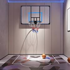 Soozier Wall Mounted Basketball Hoop Mini Hoop With 45 X 29 Shatter Proof Backboard Durable Rim And All Weather Net For Indoor And Outdoor Use