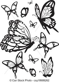 Butterfly Stencil Illustration Featuring Ready To Use Stencils Of