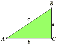 What are the measures of the angles in triangle abc? Right Triangles
