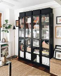 clever ikea billy bookcase with glass