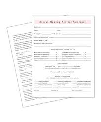 bridal makeup service contract 50