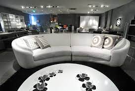 Rusco I White Leather Lounge Suite Sofa