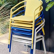 woven outdoor stacking chairs set of 2