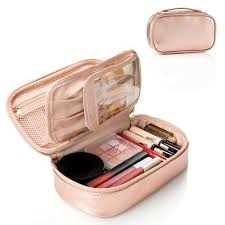 rose gold small cosmetic bag portable