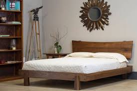 Solid Hardwood Platform Bed With Curved