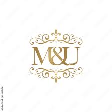 M&U Initial logo. Ornament ampersand monogram golden logo Stock Vector |  Adobe Stock