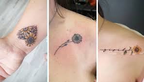 small sunflower tattoos for women she