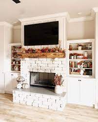 32 fireplace with built ins on both