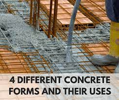 4 diffe concrete forms and their