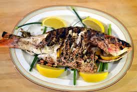 grilled whole fish with lemon garlic