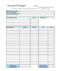 House Budget Spreadsheet Template Monthly Home Budget Worksheet