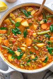 hearty vegan lentil soup a delicious