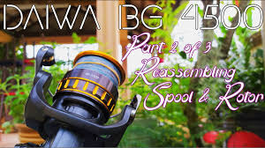daiwa bg 4500 reembling spool and