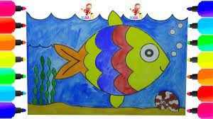 Bé tập tô màu con cá 🐠🐠🐠 Dạy bé tô màu nước 🎁🎁🎁 Fish Coloring Page -  YouTube