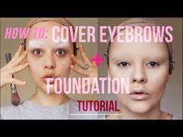 cover eyebrows foundation tutorial