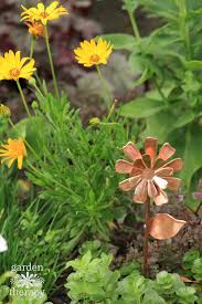 These Copper Garden Art Flowers Will