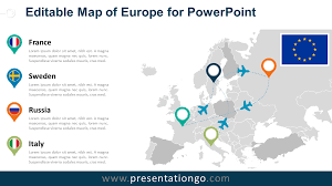 Europe Editable Powerpoint Map Presentationgo Com