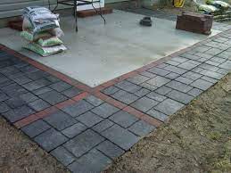 Concrete Patio Expanded With Pavers