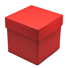 10 x pearlised red 100mm cube rigid box