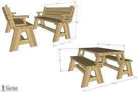 Convertible Picnic Table And Bench