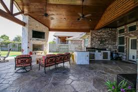 Patio Cover Kitchen And Fireplace