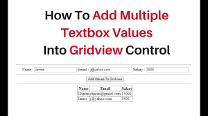 how to insert add textbox values to