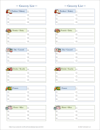 grocery list and ping list templates