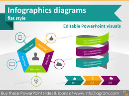 Infographics Diagrams And Symbols Flat Ppt Clipart