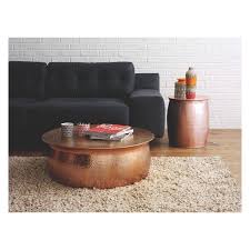 Hammered Rose Gold Finish Coffee Table